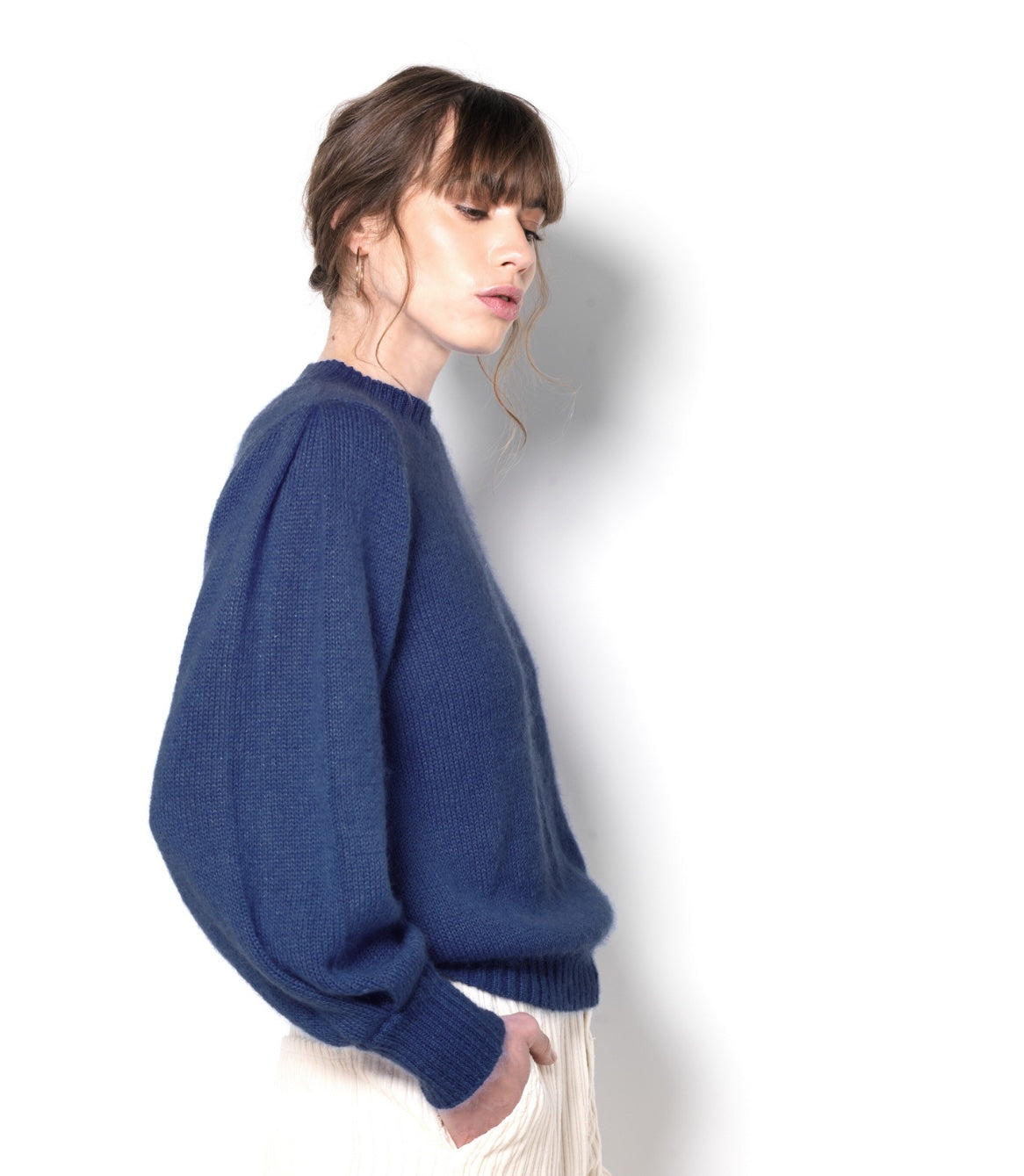 Pull Alix mohair et soie Marine