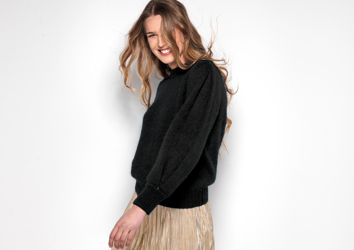 Pull Alix mohair et soie Noir