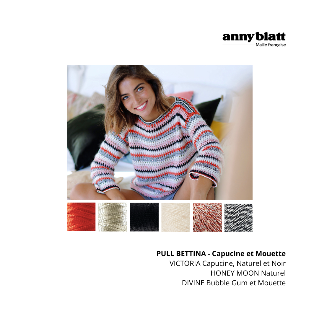 Pull Bettina au crochet.