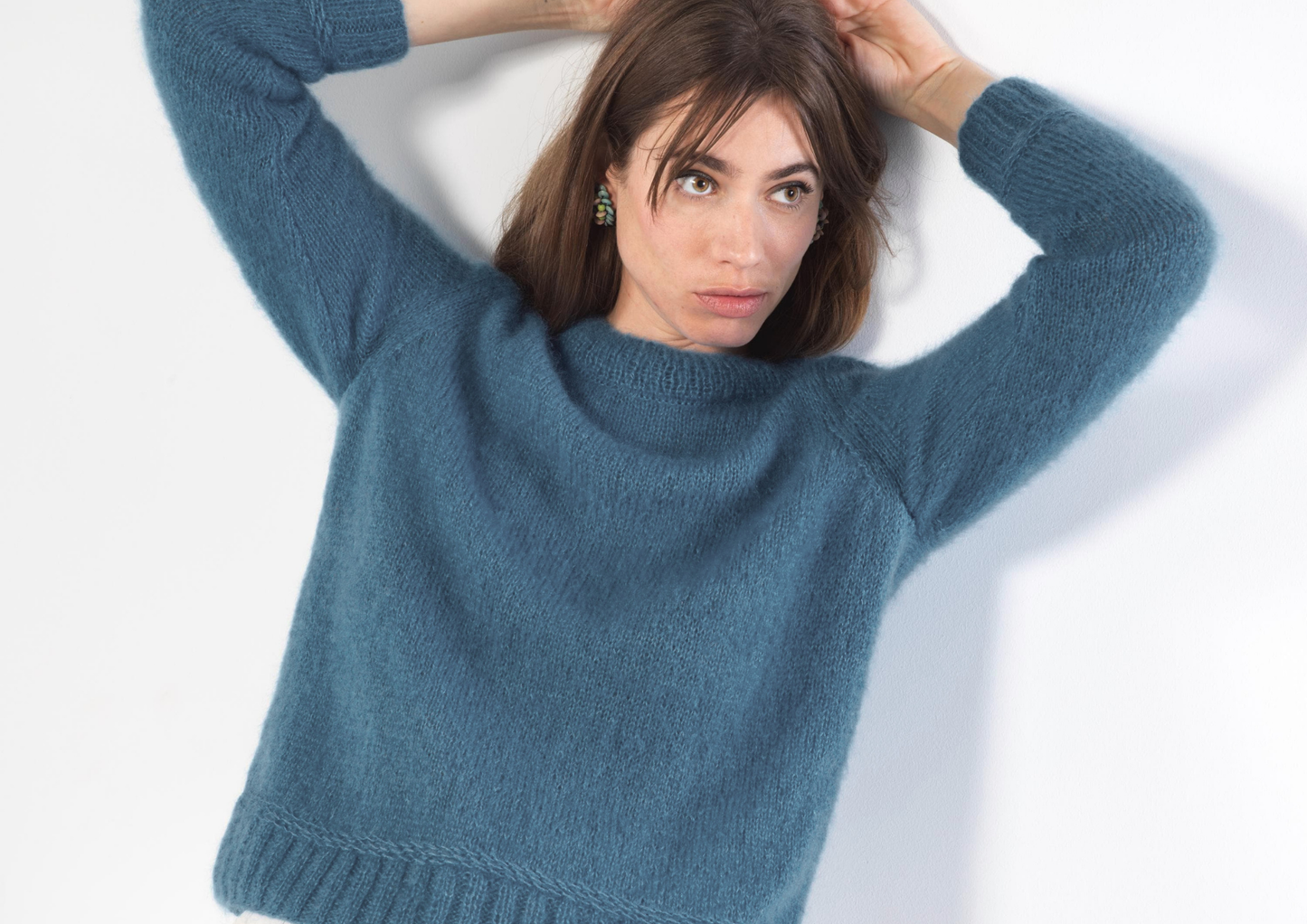 Pull Ambre uni à tricoter