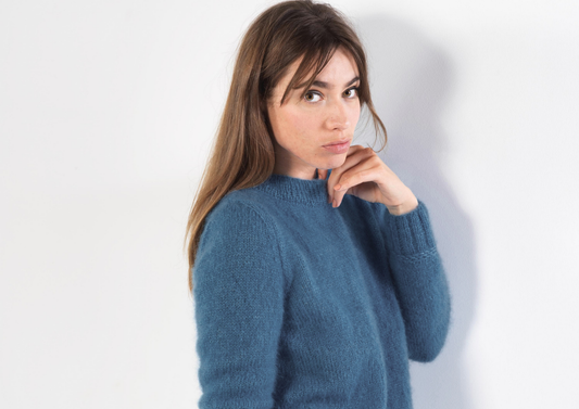 Pull Ambre uni à tricoter