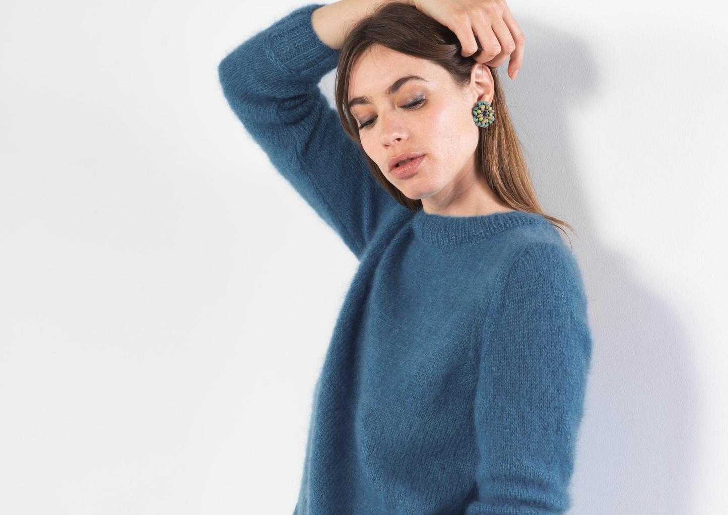 Pull Ambre uni à tricoter