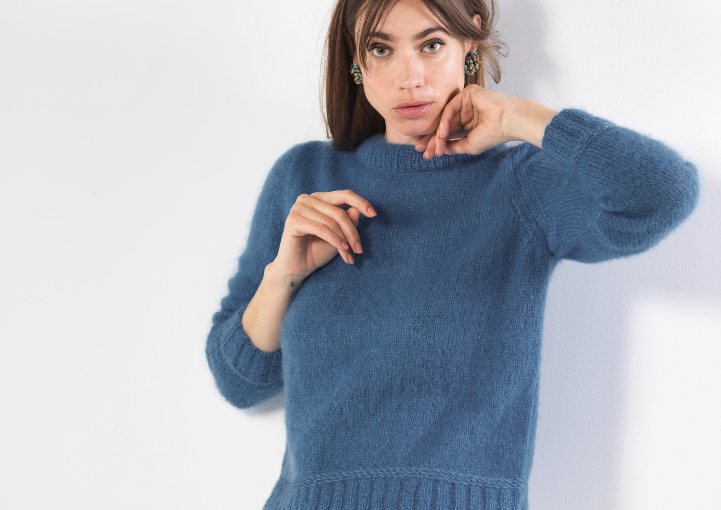 Pull Ambre uni à tricoter