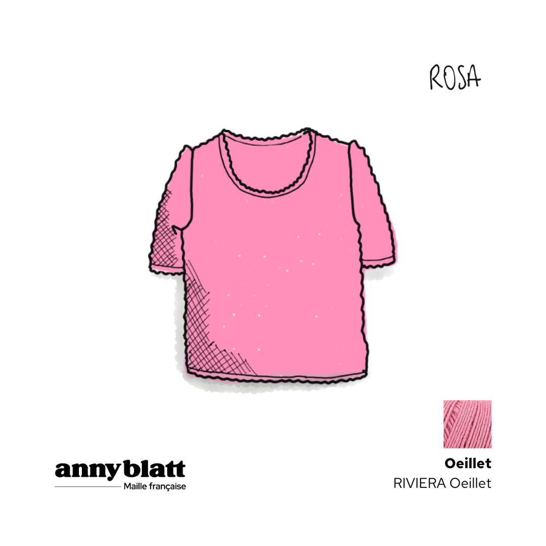 Top Rosa à tricoter.