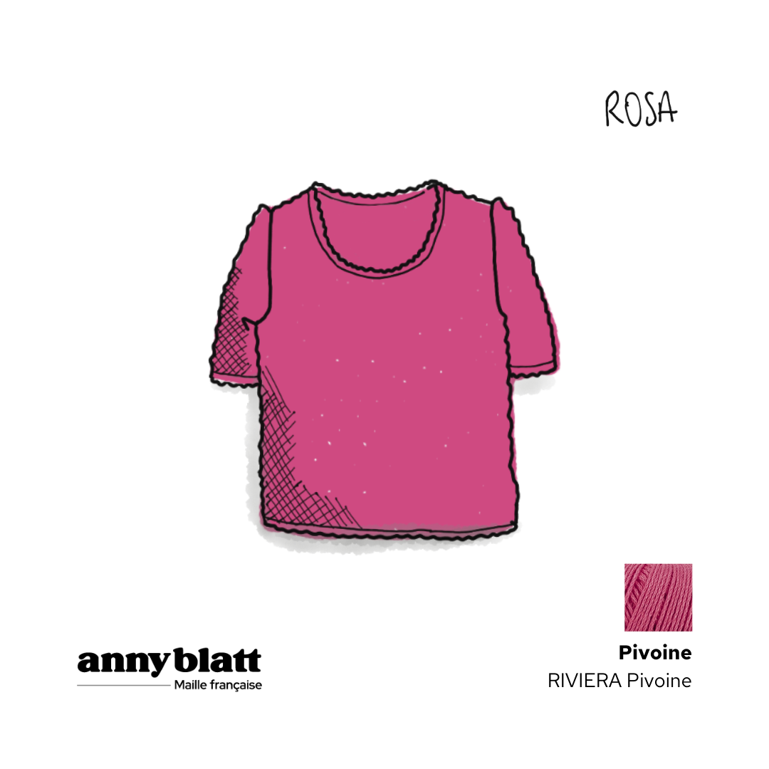 Top Rosa à tricoter.