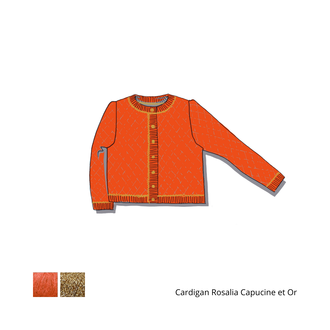 Cardigan Rosalia à tricoter.
