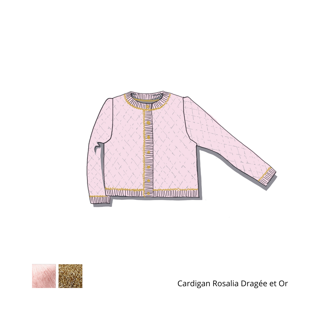 Cardigan Rosalia à tricoter.