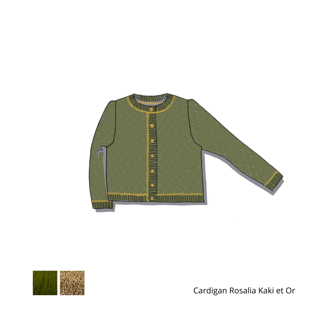 Cardigan Rosalia à tricoter.