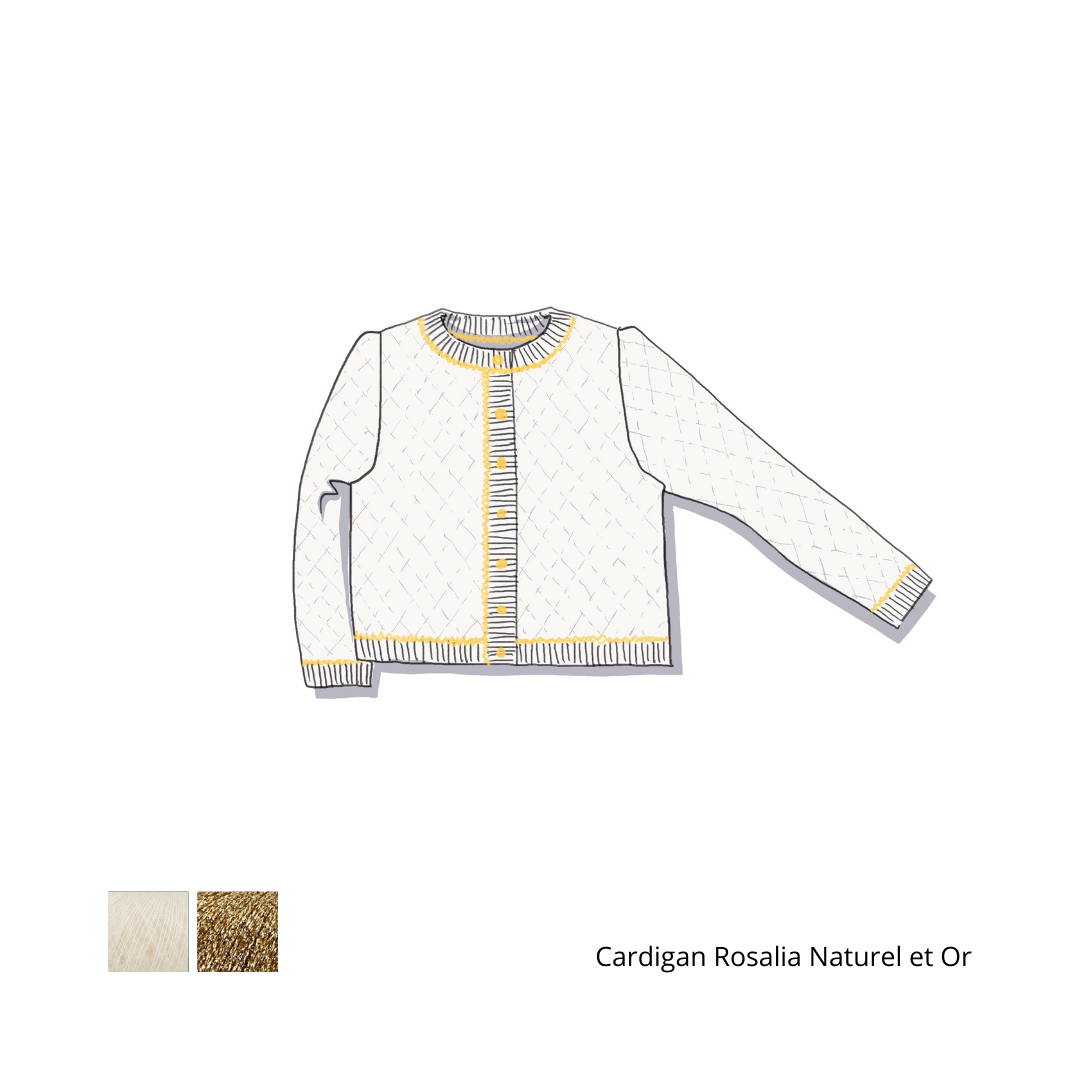 Cardigan Rosalia à tricoter.