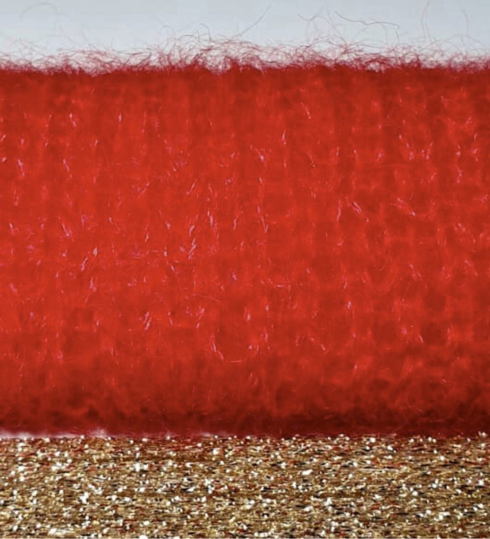 Pull en mohair et soie rouge Anny Blatt