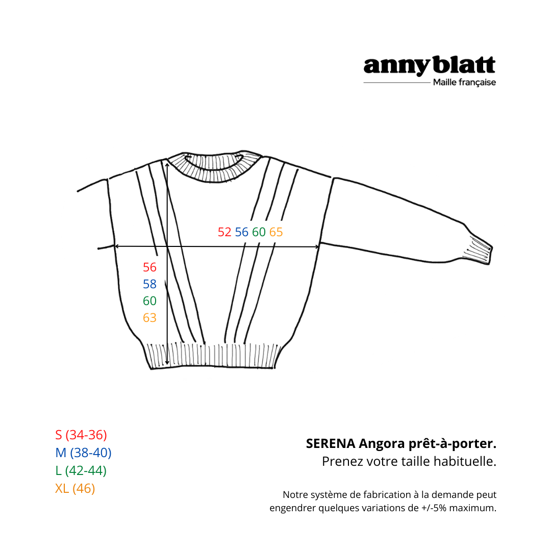 Pull Serena en Angora Glycine. Dernière pièce.