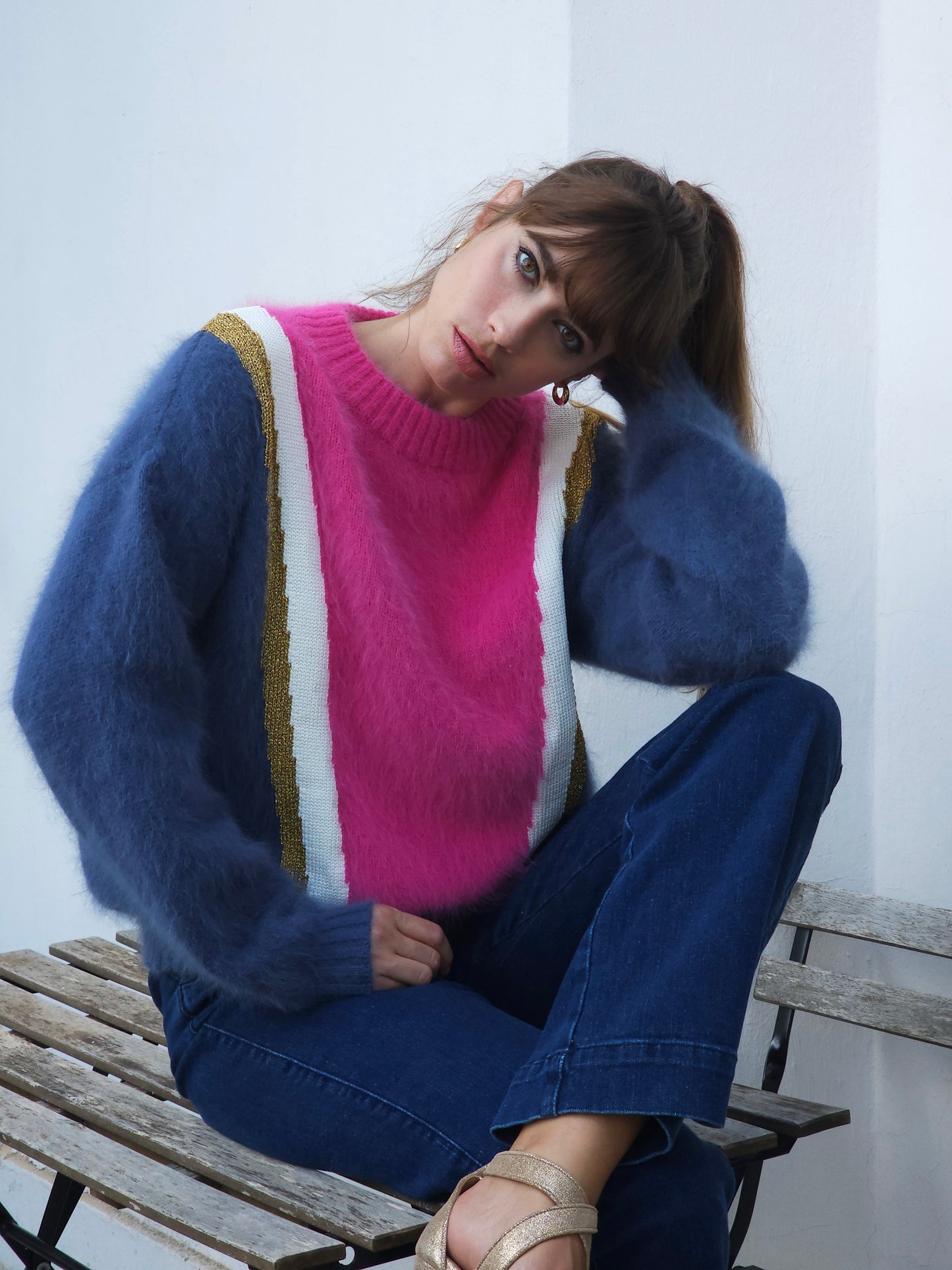 Pull Serena en Angora Sorbet.