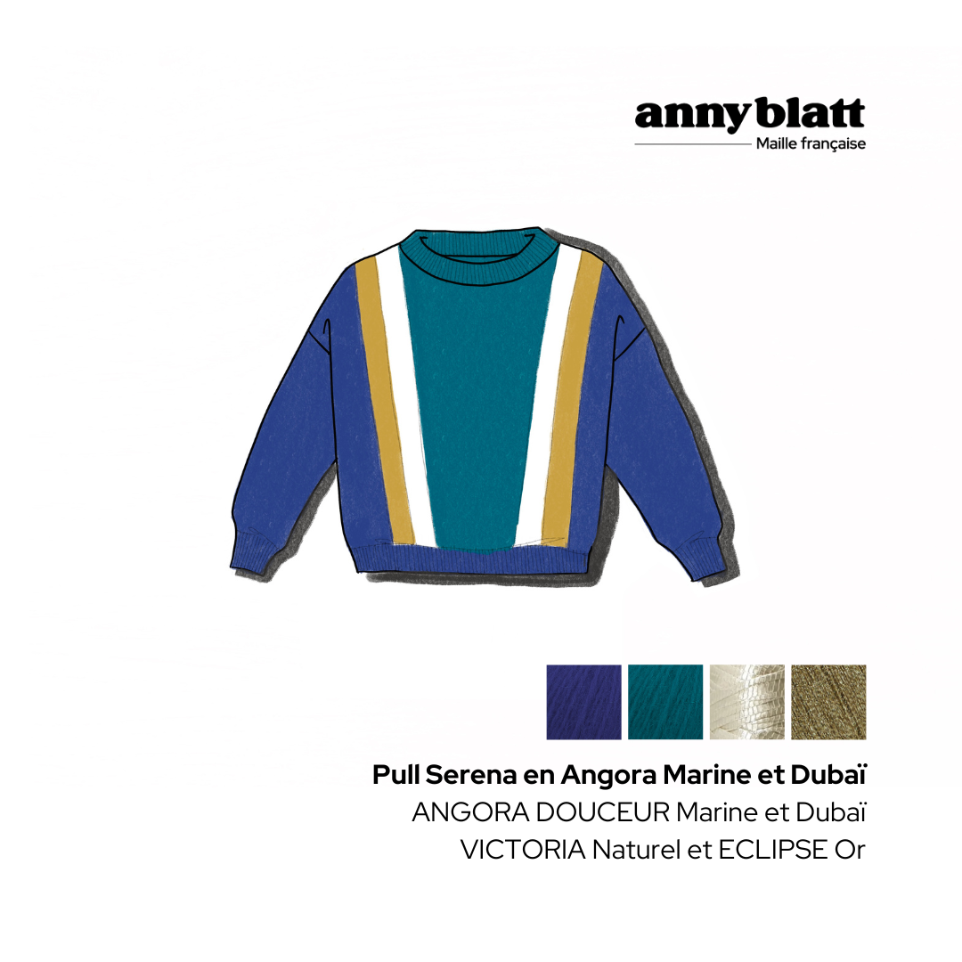 Pull Serena en Angora à tricoter.