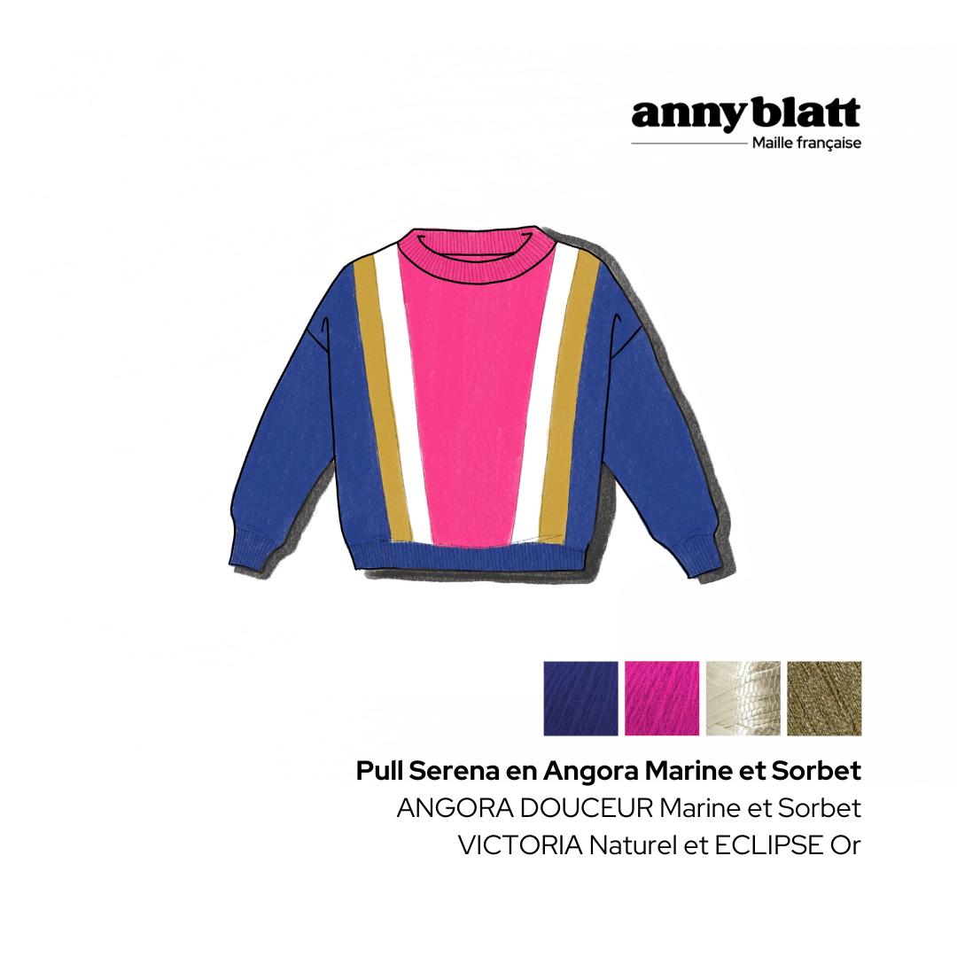 Pull Serena en Angora à tricoter.