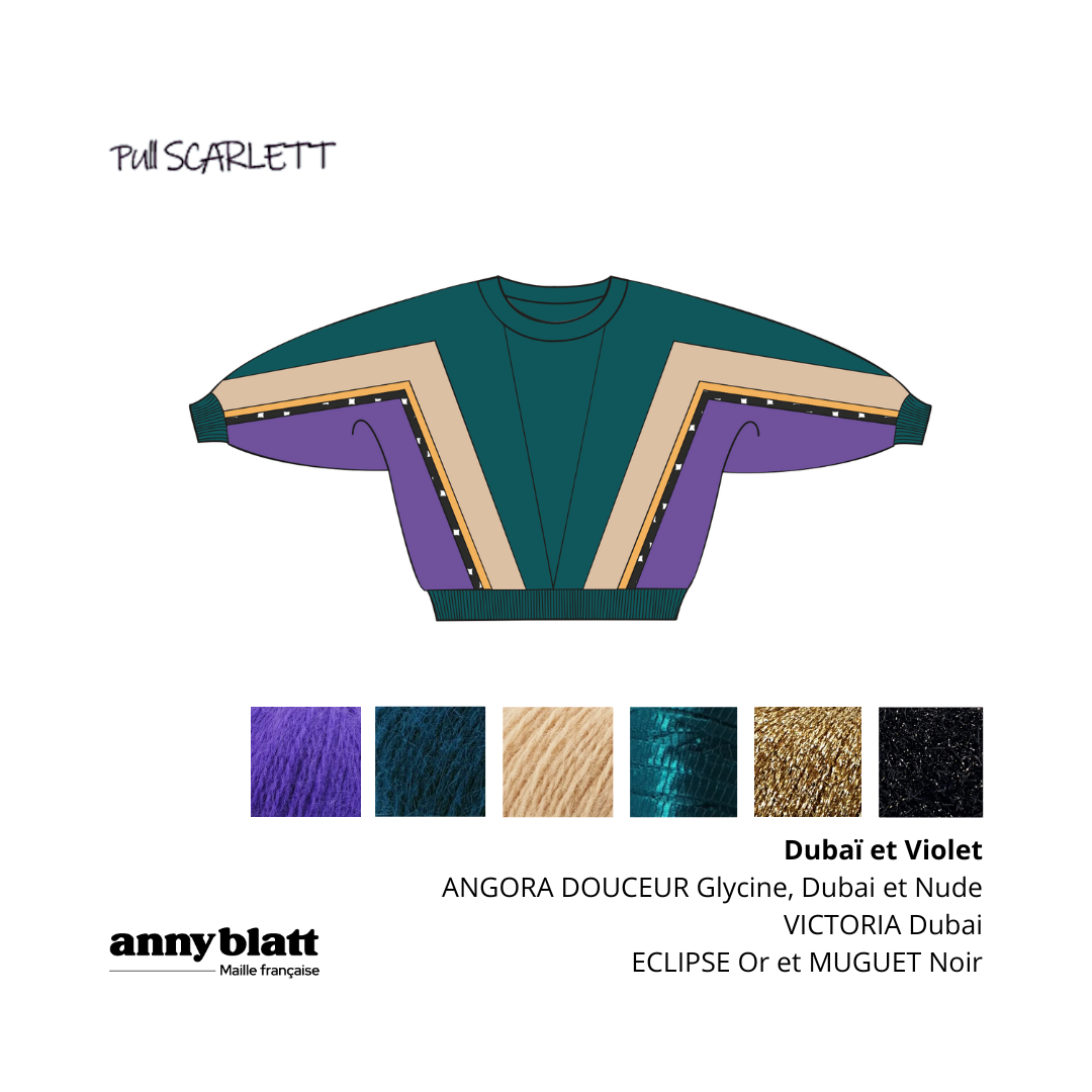 Pull Scarlett à tricoter.