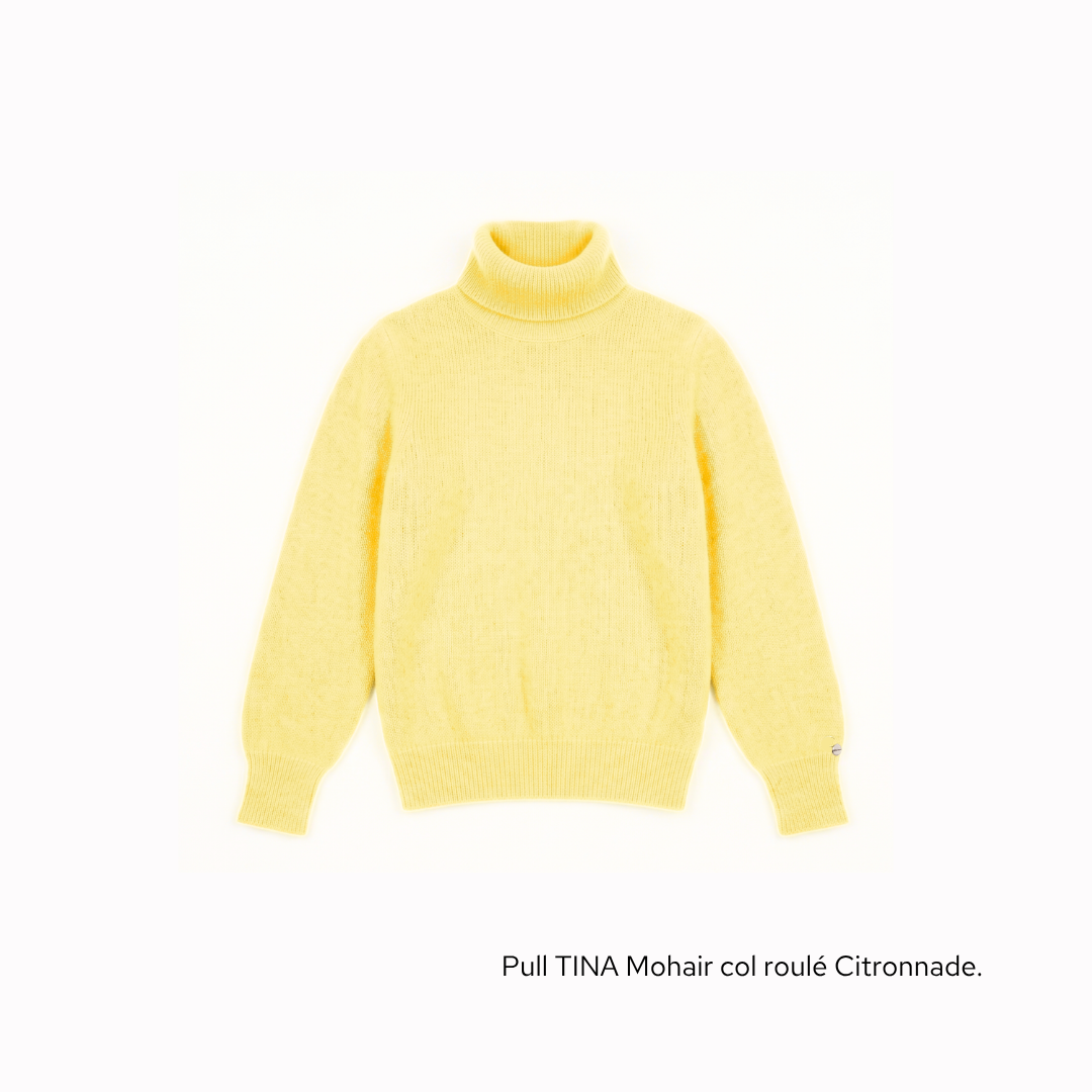 Pull Tina col roulé en Mohair - 19 coloris
