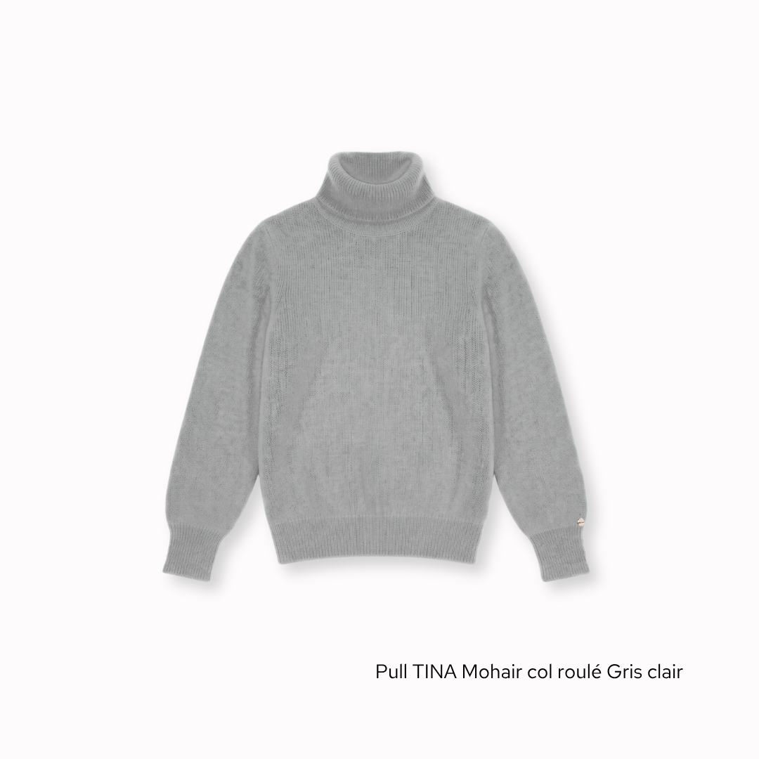 Pull Tina col roulé en Mohair - 19 coloris