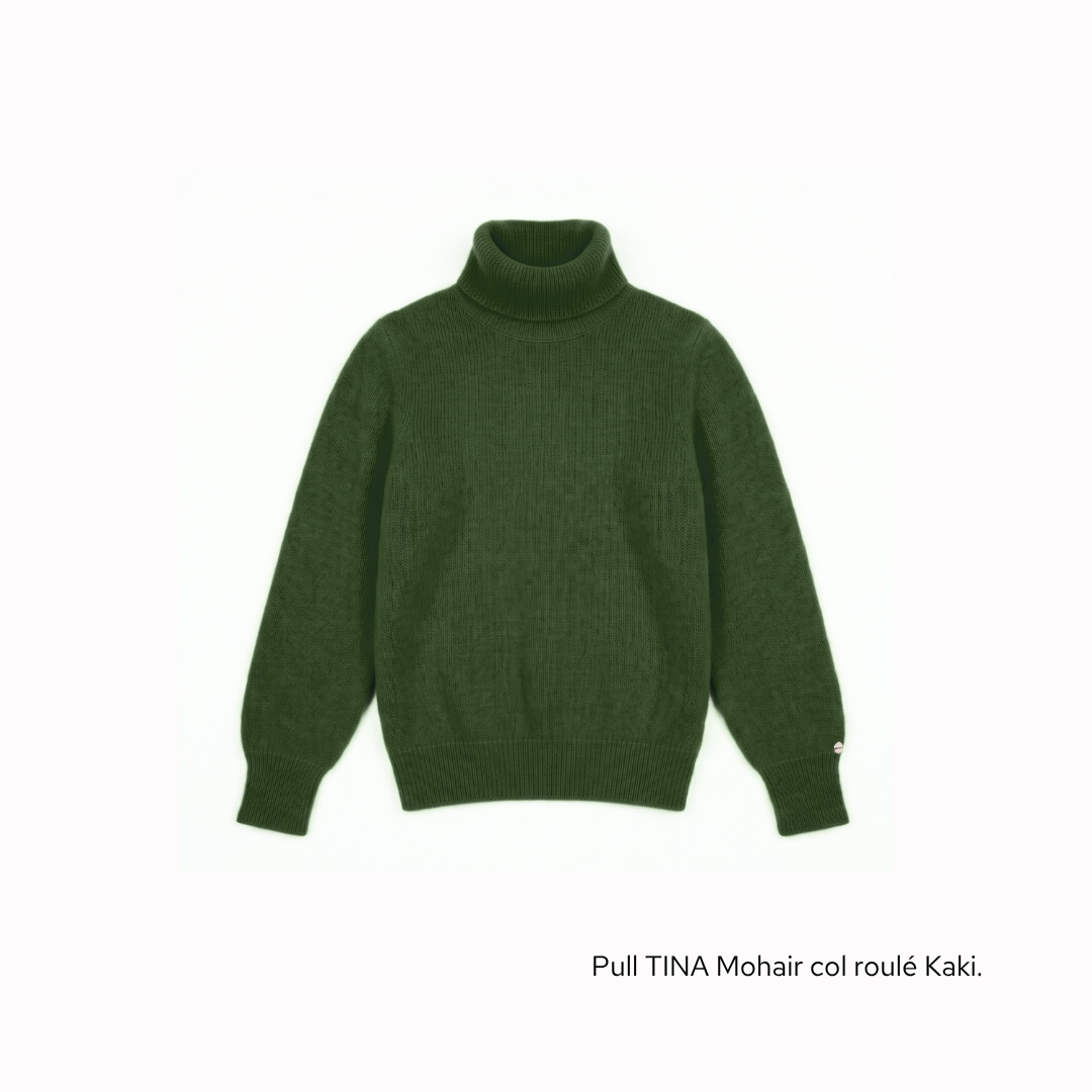 Pull Tina col roulé en Mohair - 19 coloris