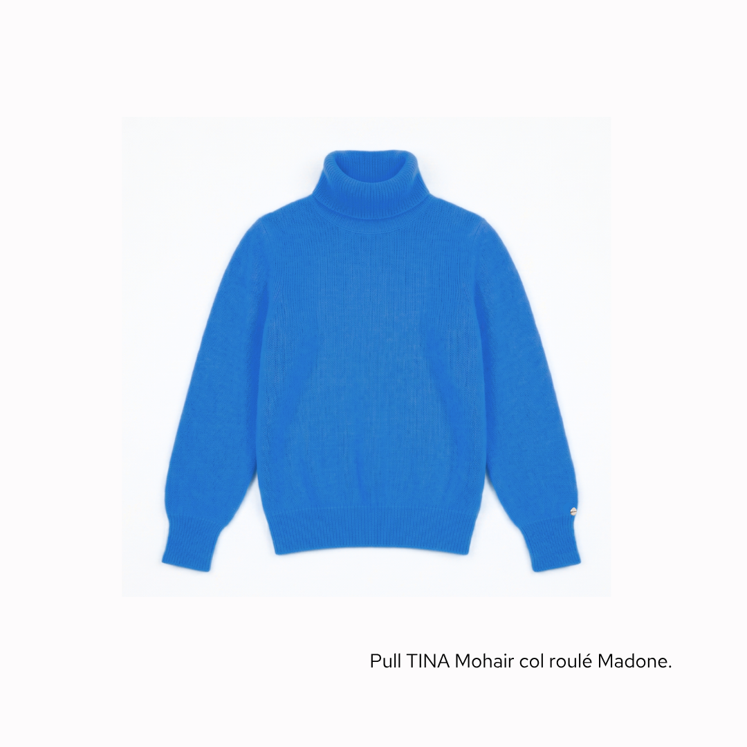 Pull Tina col roulé en Mohair - 19 coloris