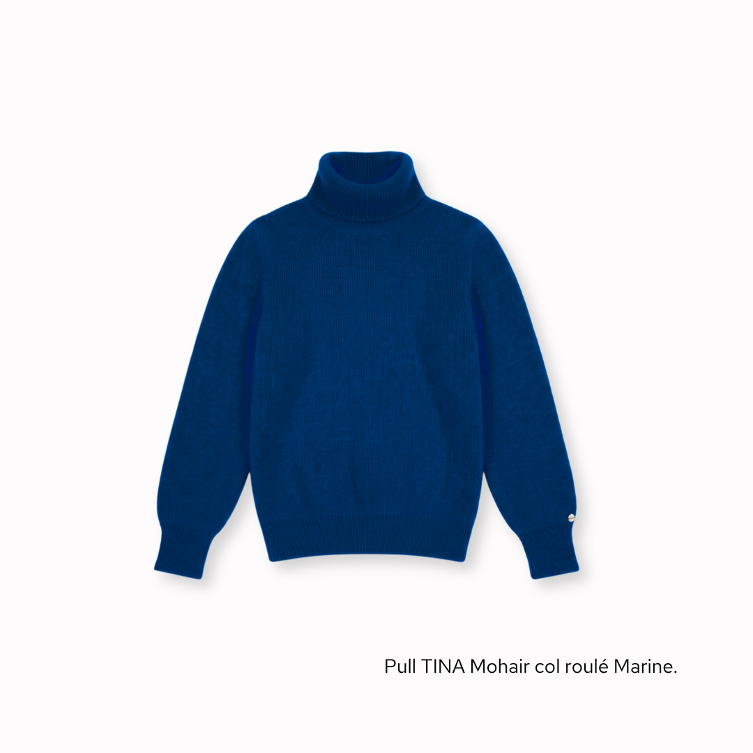 Pull Tina col roulé en Mohair - 19 coloris