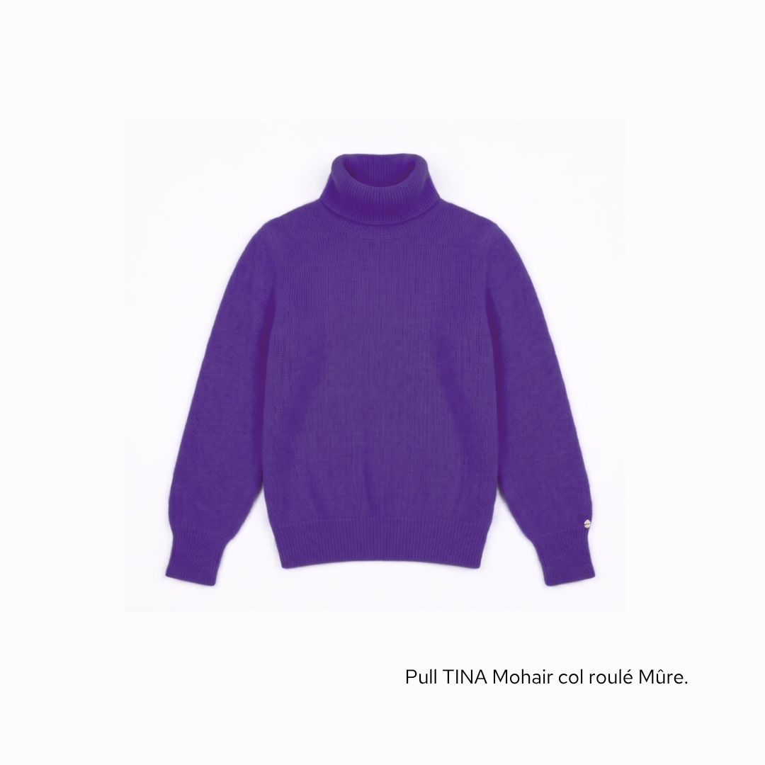 Pull Tina col roulé en Mohair - 19 coloris