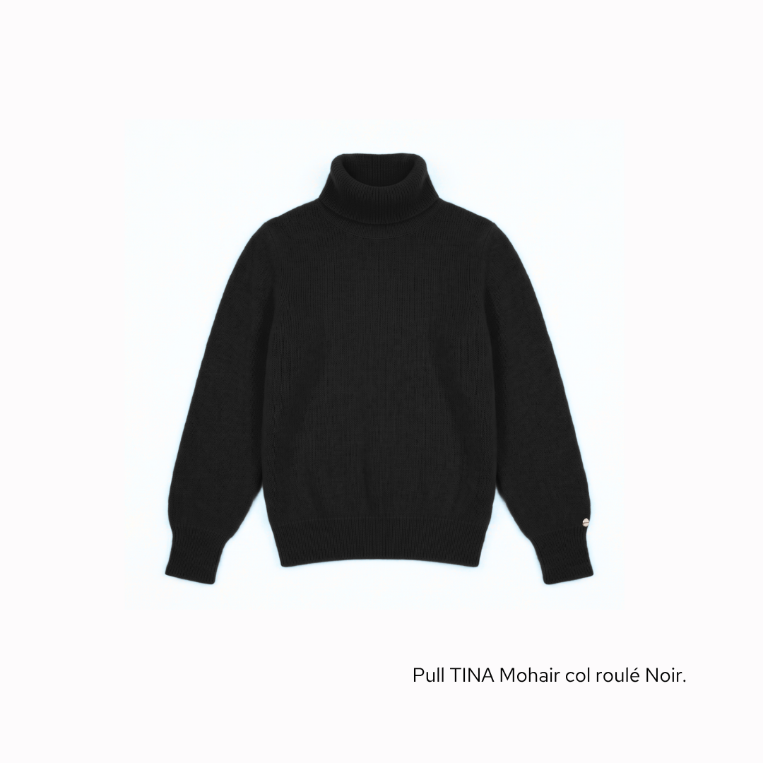 Pull Tina col roulé en Mohair - 19 coloris