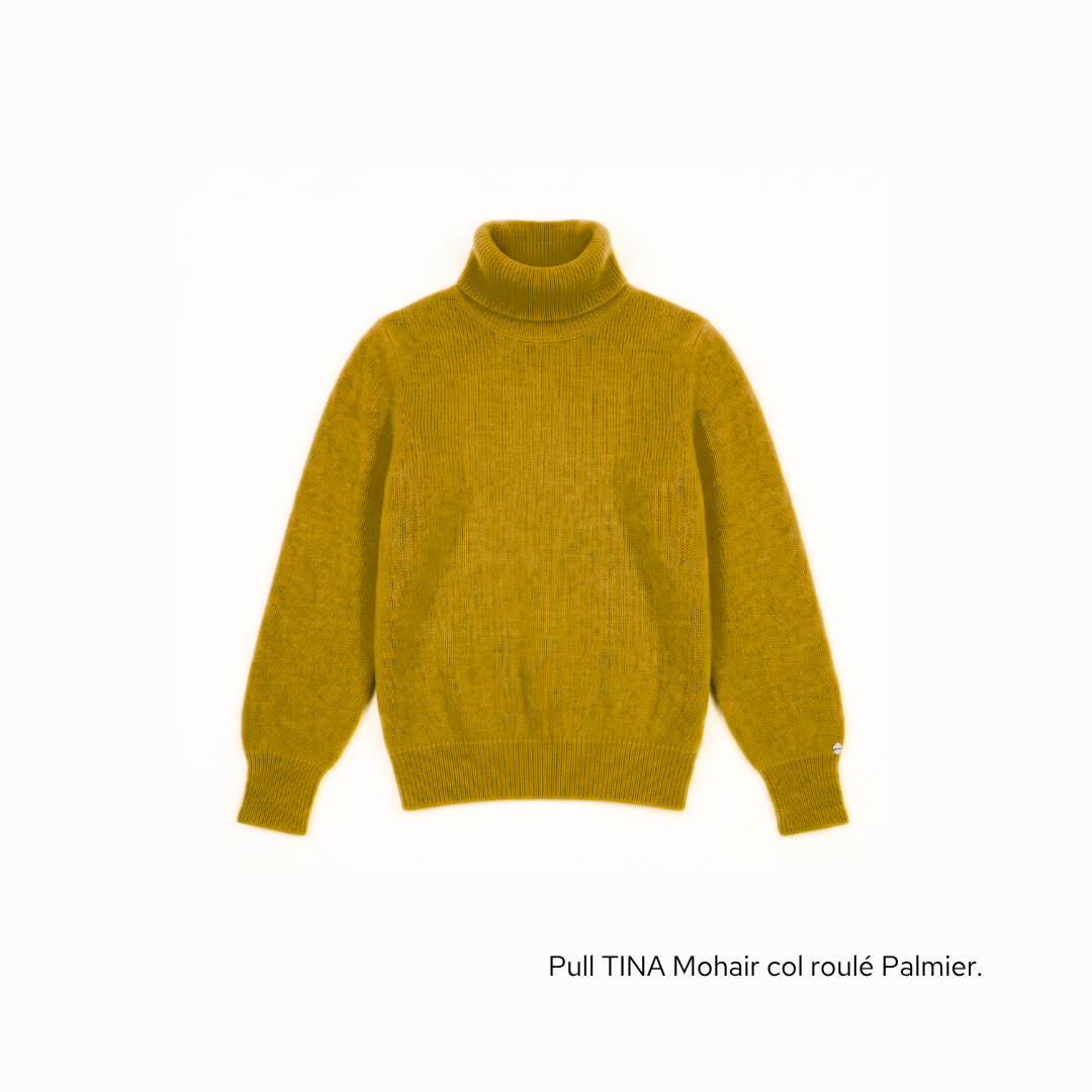 Pull Tina col roulé en Mohair - 19 coloris