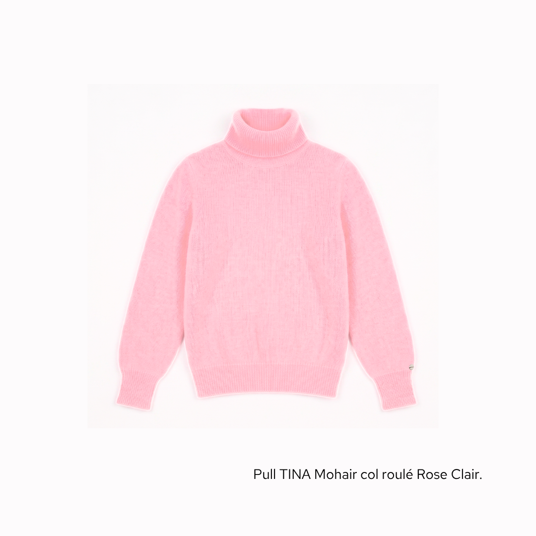 Pull Tina col roulé en Mohair - 19 coloris