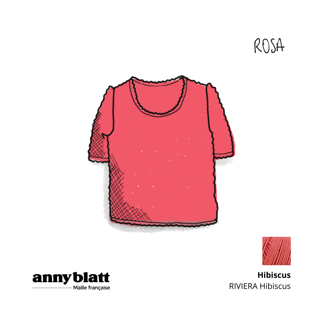 Top Rosa à tricoter.