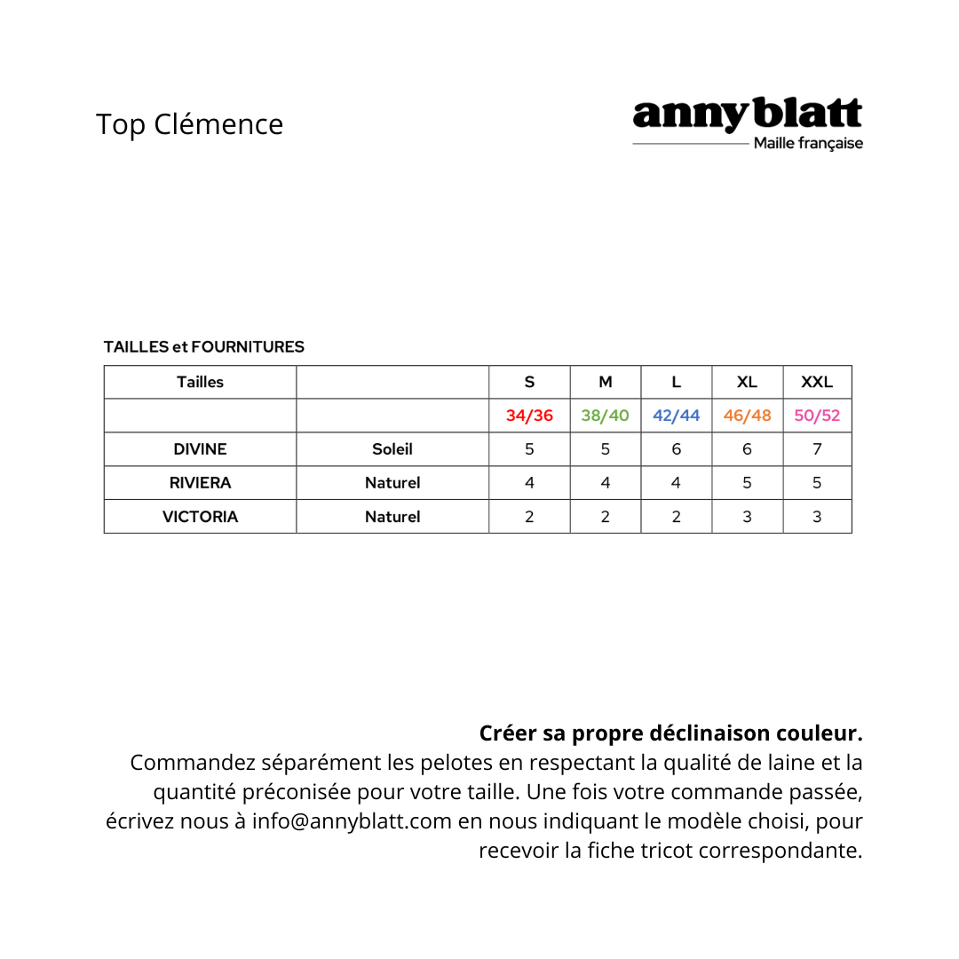 Top Clémence à tricoter.