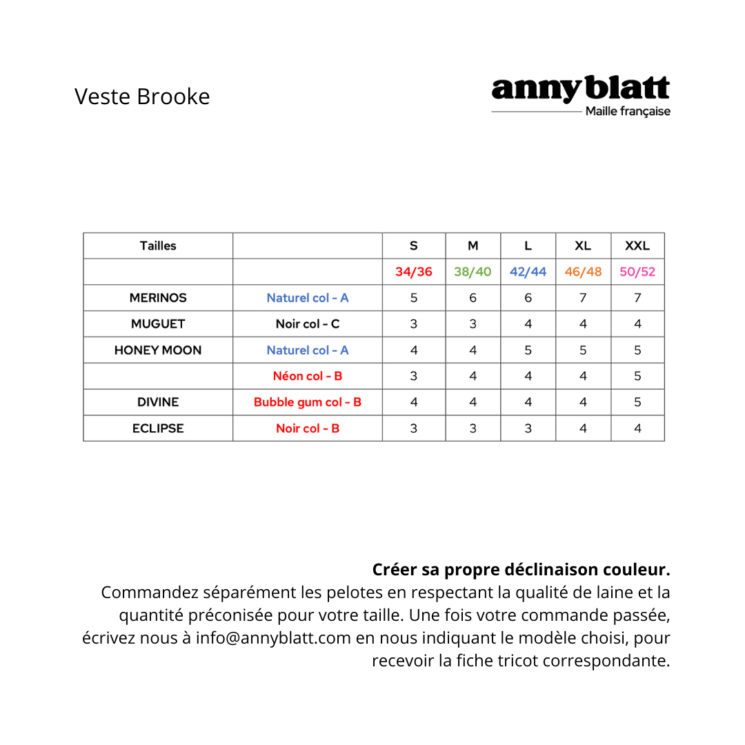 Veste Brooke à tricoter.