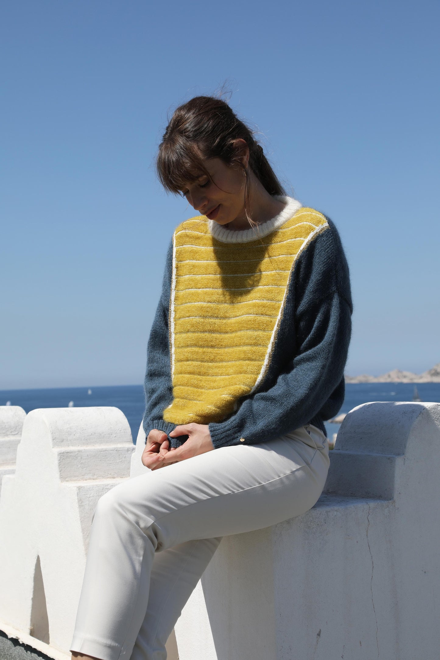 Pull Petra foncé Palmier.