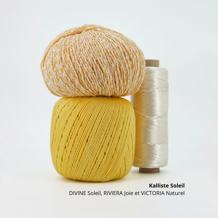 Charger l&#39;image dans la galerie, pelote kit à tricoter en coton jaune 
