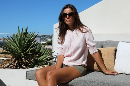 Pull Talia en coton à tricoter.