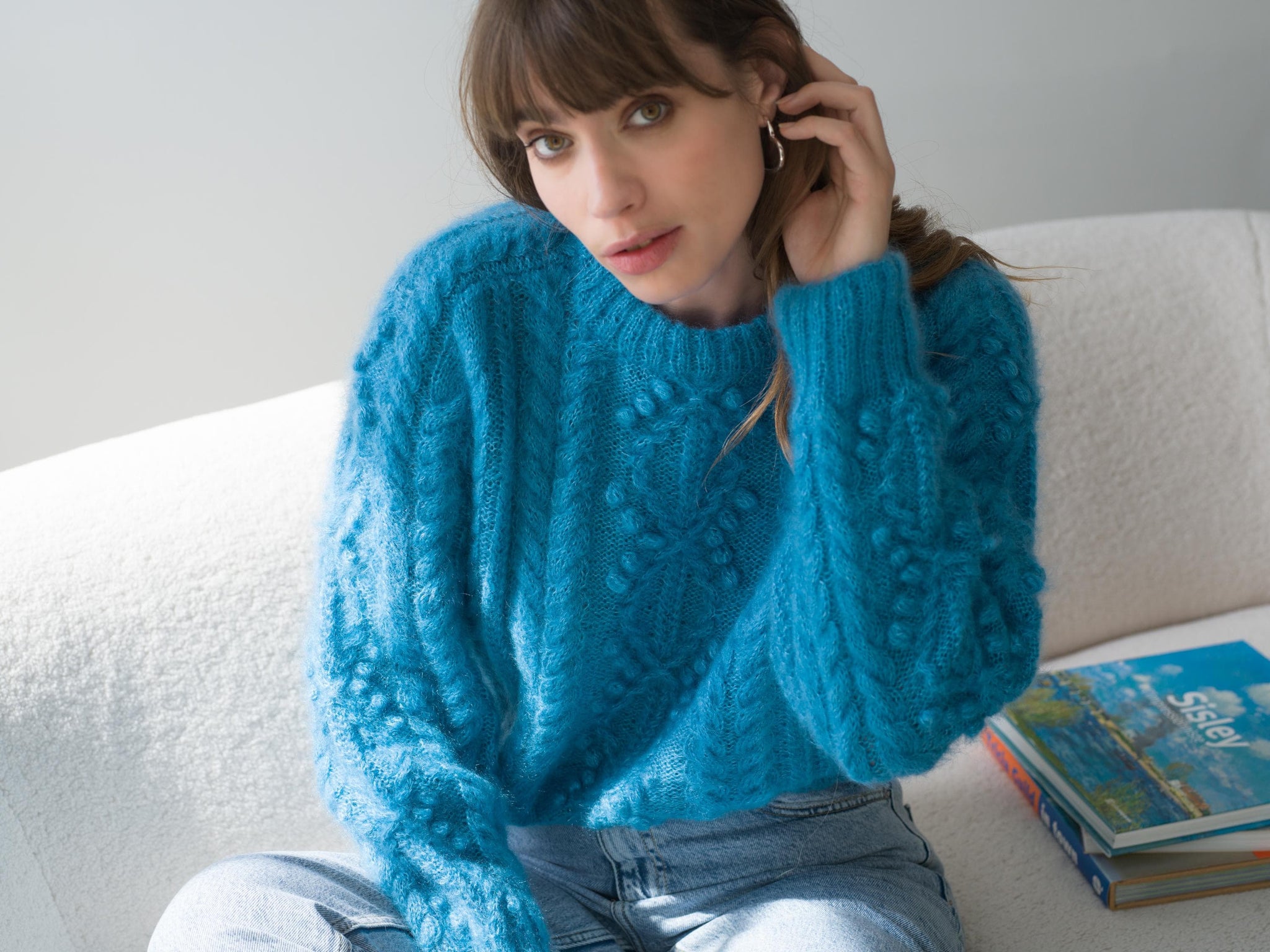 Peggy : le gros pull en Mohair et Laine à tricoter à toute vitesse – Anny  Blatt