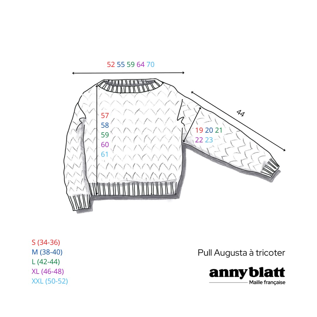 Pull Augusta à tricoter.