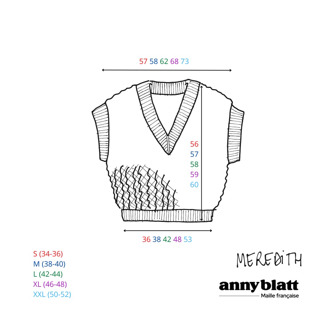 Top Meredith à tricoter.