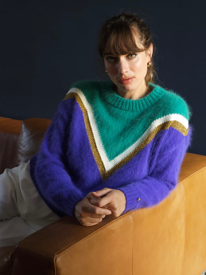 Charger l&#39;image dans la galerie, Pull Celeste menthe et glycine
