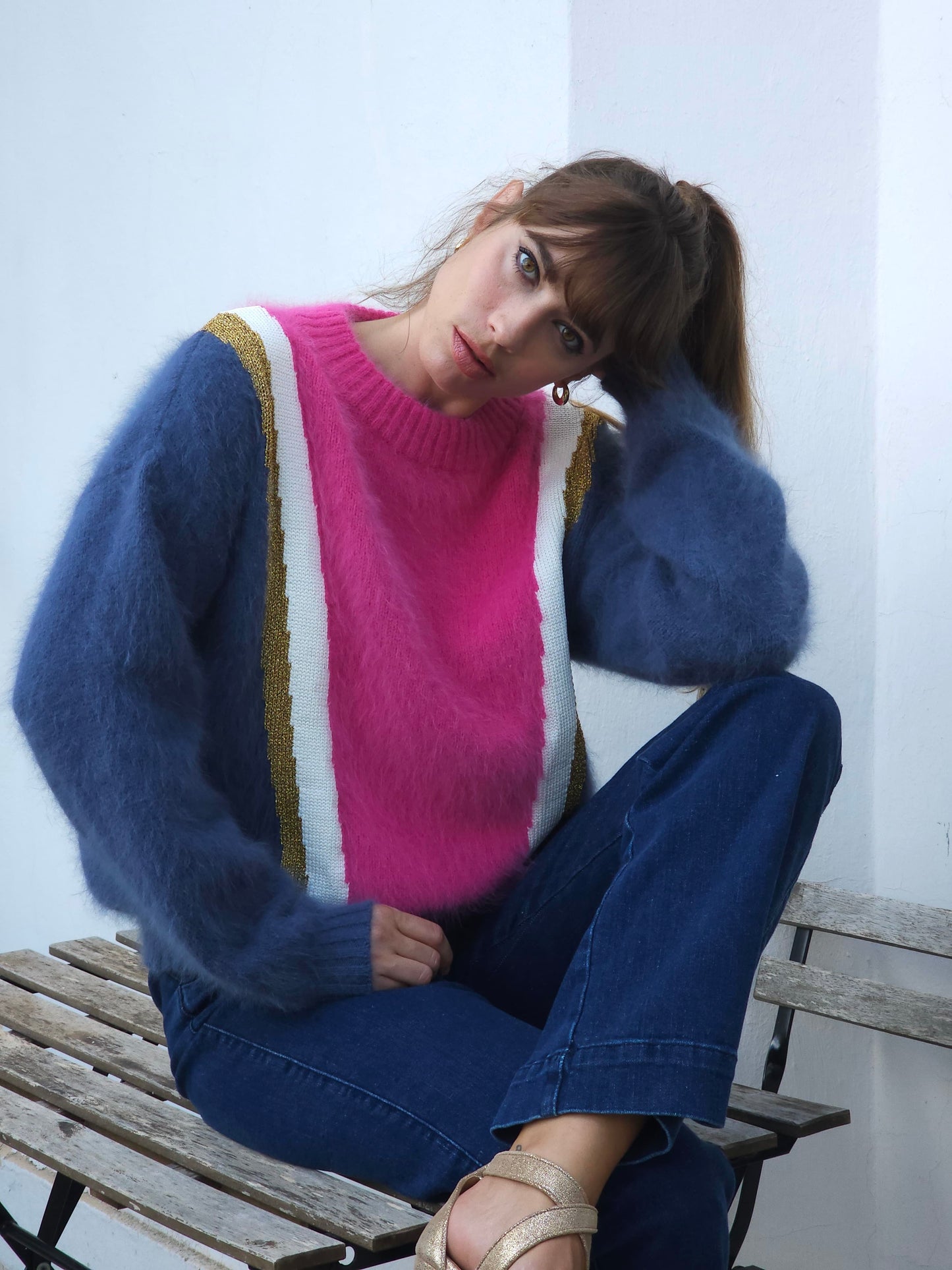 Pull Serena en Angora à tricoter.