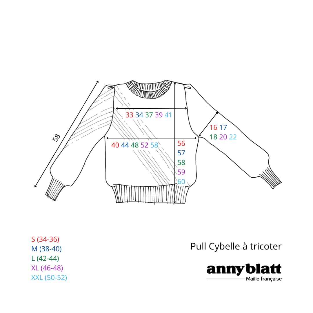 Pull Cybelle à tricoter.