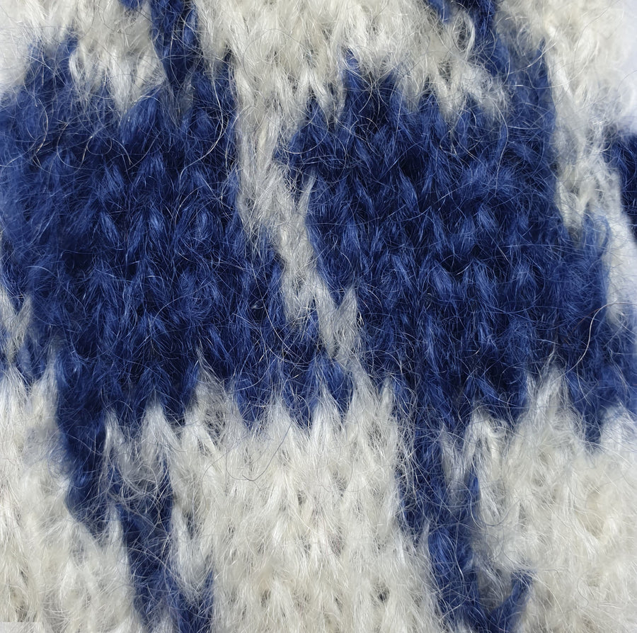 Charger l&#39;image dans la galerie, Accessoires mohair AVORIAZ_naturel et marine
