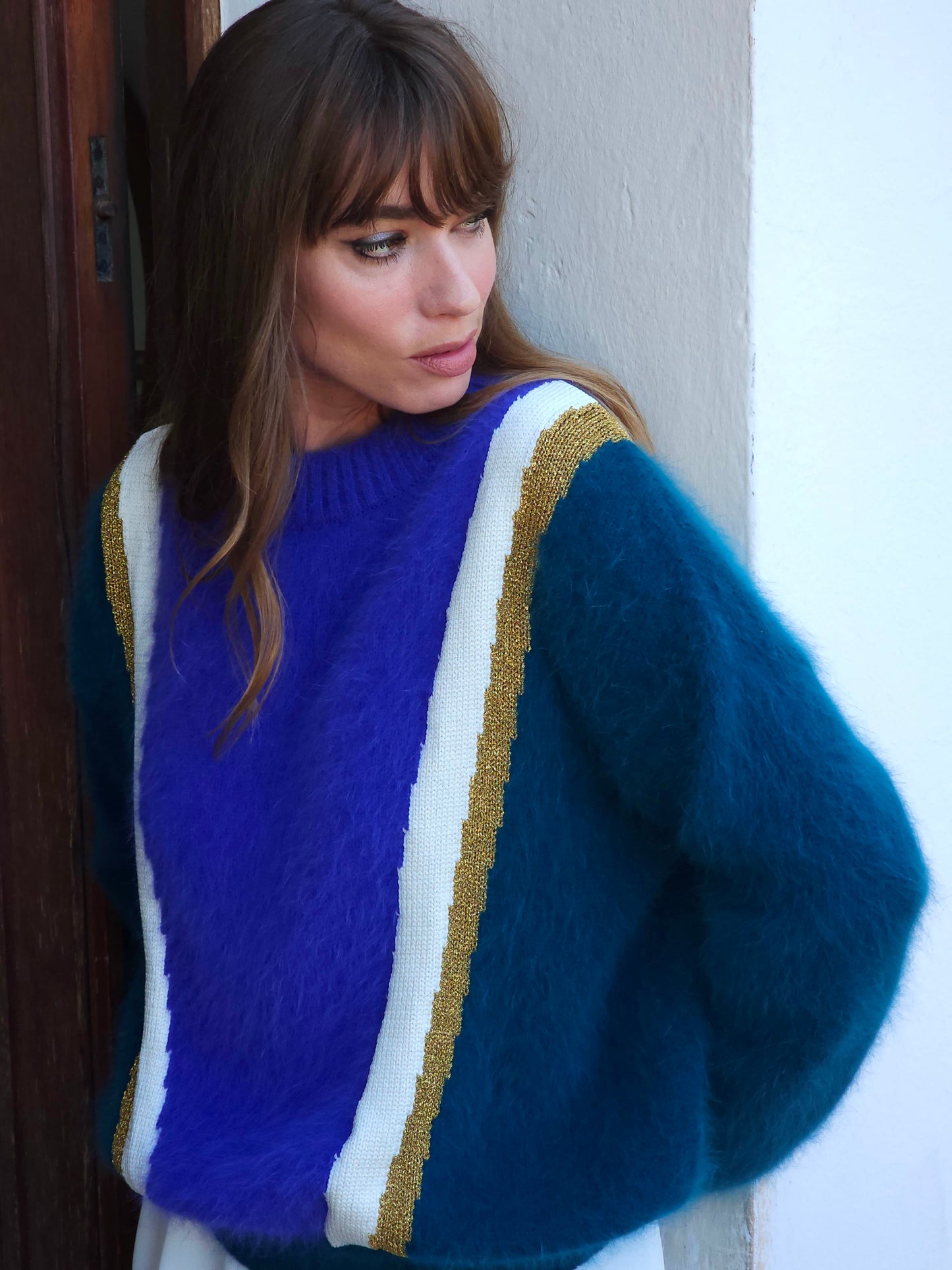 Pull Serena en Angora Glycine.