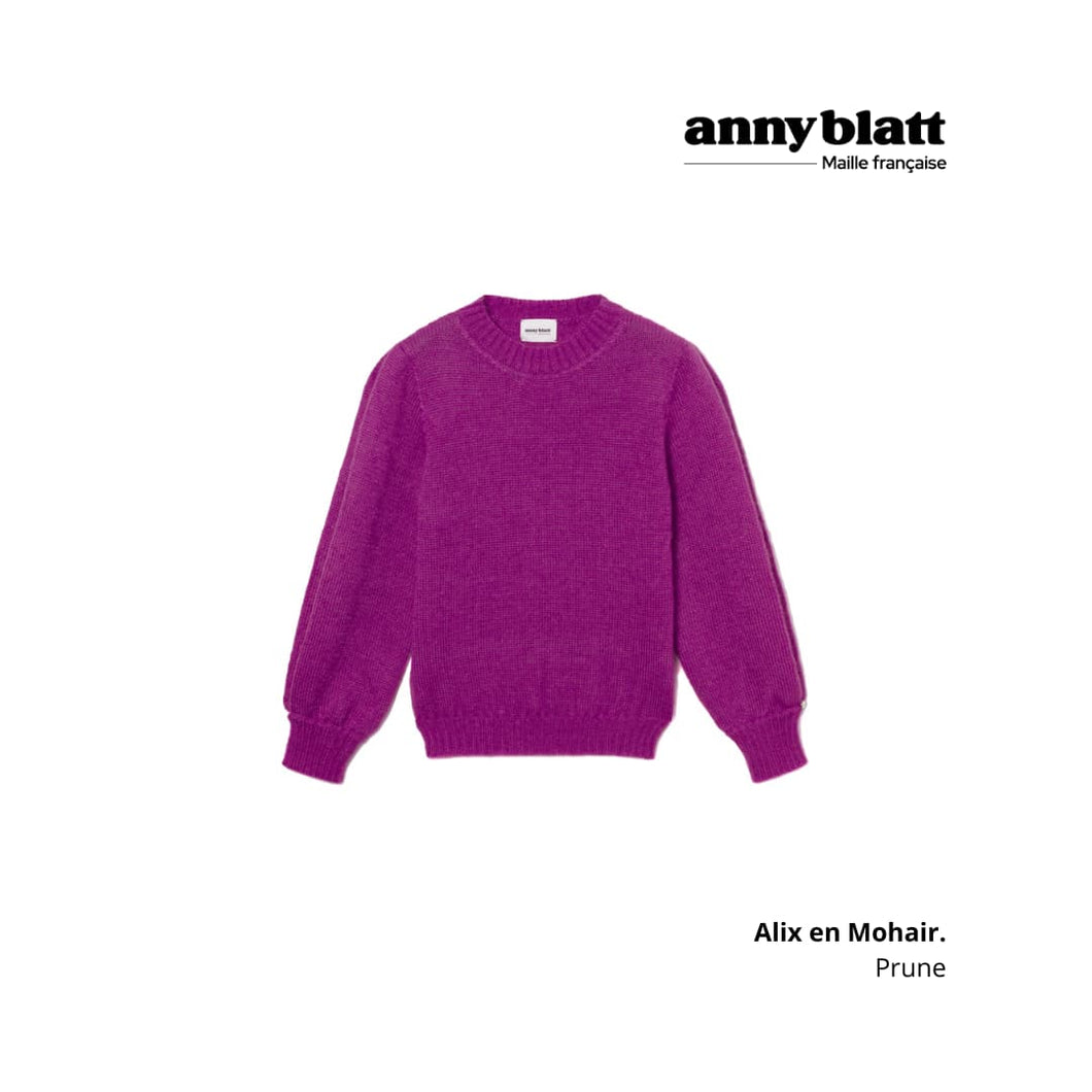 Pull Alix mohair et soie Violine