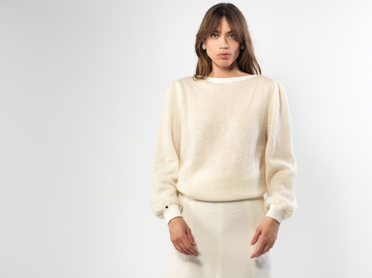 Gilet Anita en Mohair à tricoter.