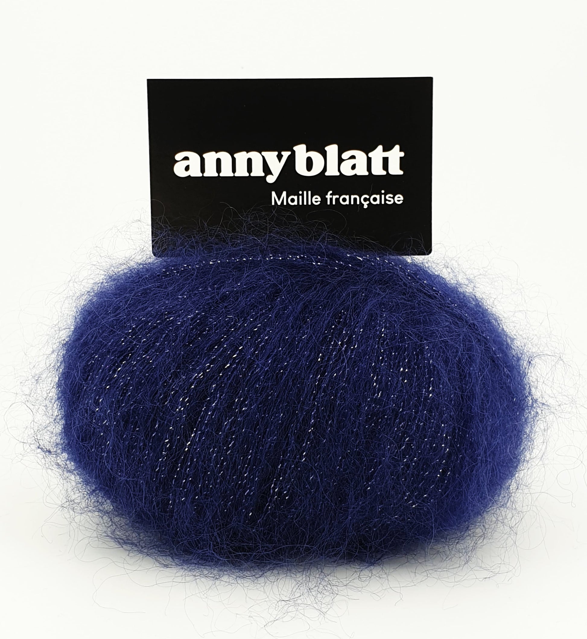 Pelote Mohair et laine sirius bleu marine 