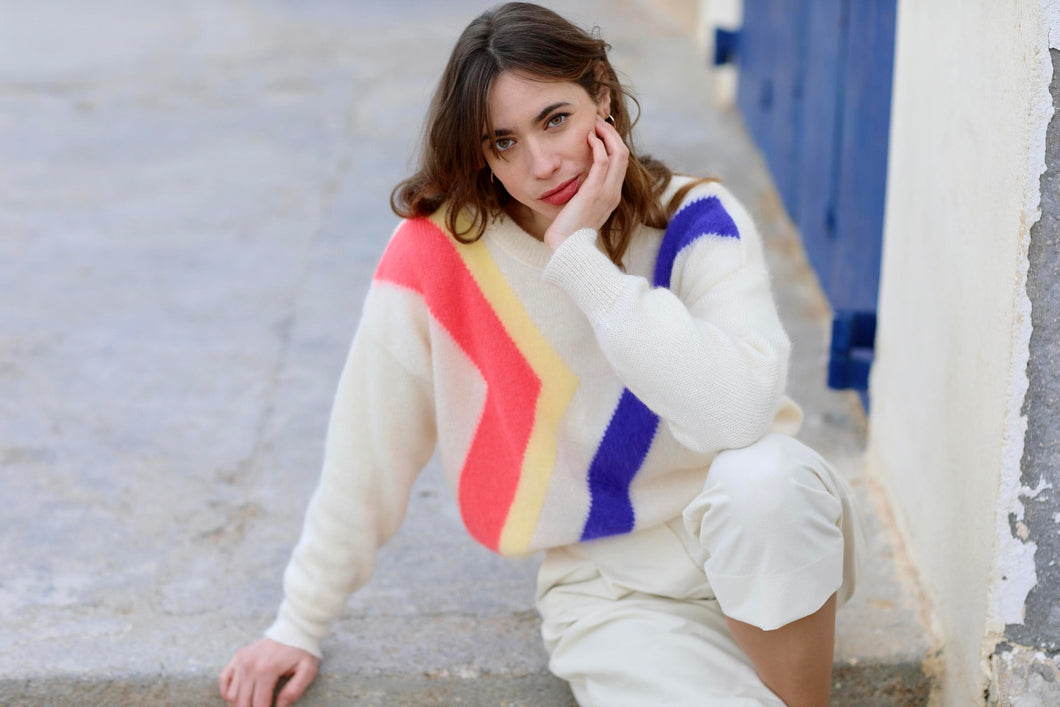 Pull Inès Naturel et Néon - Précommande jusqu'au 15/10