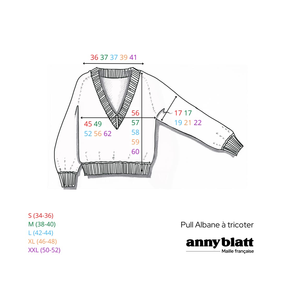 Pull Albane à tricoter.