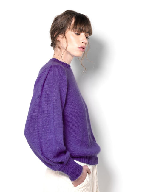 Pull Alix mohair et soie Mûre.