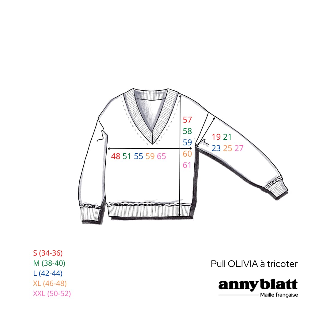 Pull Olivia à tricoter.