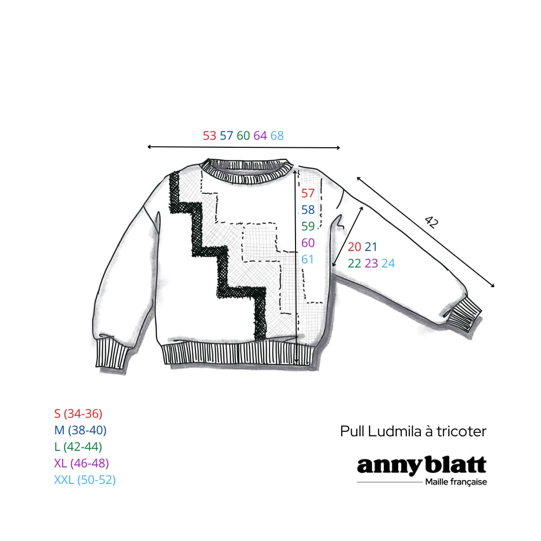 Pull Ludmilla à tricoter.